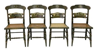 Set of Four Hitchcock Side Chairs