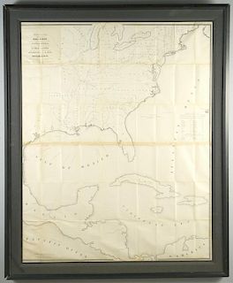 Skeleton Map Showing Railroads, United States GPO, 1849