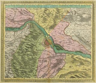 Tobias Conrad Lotter Map of Germany, Vienna, 1760