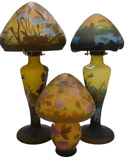 Three Acid Etched Lamps