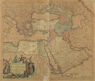 Turkish Empire Map, Justus Danckerts 1685