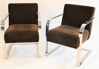 A Pair of Ralph Lauren Modern Penthouse Chairs