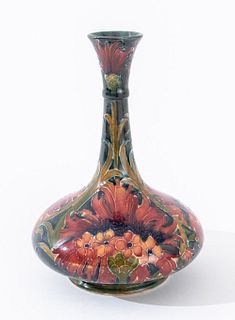 Moorcroft Pottery Long Necked Dogwood Vase, 1914