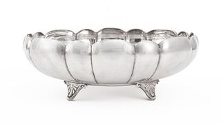 German Sterling Silver Lobed Table Bowl