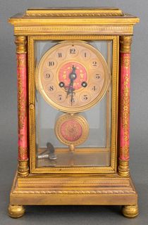 Tiffany & Co French Brass Mantel Clock