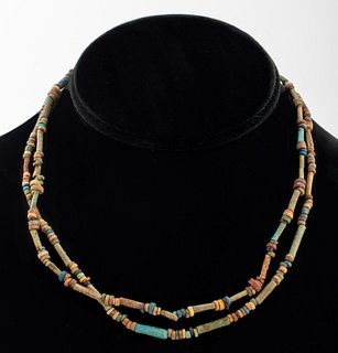 Ancient Egyptian Faience Mummy Bead Necklaces, 2