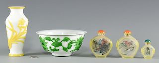5 Chinese Peking Glass Items