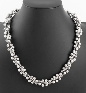 Georg Jensen Style Sterling Silver Necklace