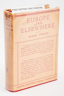 Mark Twain "Europe & Elsewhere," First Edition