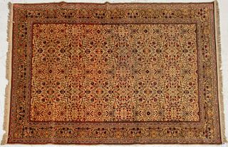 Persian Floral Pattern Rug, 9' x 6'