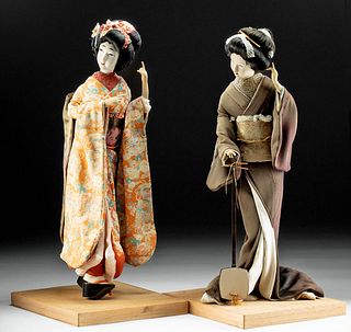 1930s Japanese Ningyo - Geisha + Oiran (Courtesan)