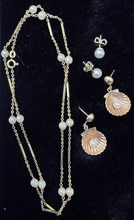 Gold and Pearl Jewelry