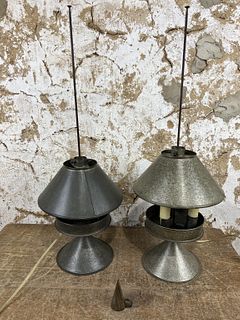 Pair of Tin Lamps