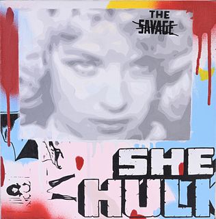 Ben Frost (b. 1975) "The Savage She Hulk" Acrylic