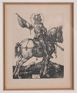 After Durer "St. George And The Dragon" Engraving