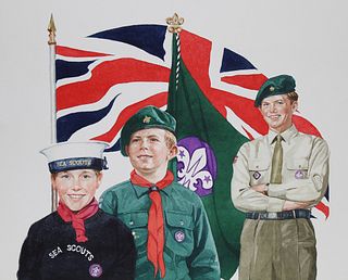 Brian Sanders (British, B. 1937) "Boy Scouts"