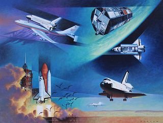 Howard Koslow (1924 - 2016) "U.S. Space Vehicles"