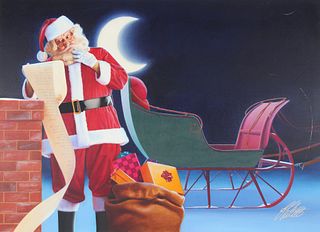 Ed Little (B. 1957) "1991 Santa Claus" Original