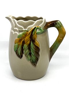Clarice Cliff English Pottery Pitcher with leaf design