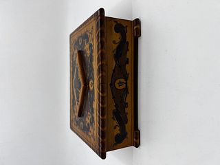 Inlaid musical wooden Jewelry box