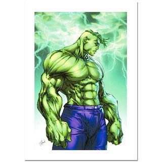 Stan Lee Signed, "Hulk #7" Numbered Marvel Comics Limited Edition Canvas by Michael Turner (1971-2008) with Certificate of Authenticity.