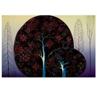 Eyvind Earle (1916-2000), "A Tree Poem" Limited Edition Serigraph on Paper; Numbered & Hand Signed; with Certificate of Authenticity.