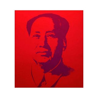 Andy Warhol "Mao Red" Silk Screen Print from Sunday B Morning.