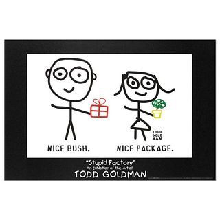 Nice Package. Nice Bush. Collectible Lithograph (36" x 24") by Renowned Pop Artist Todd Goldman.