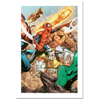Stan Lee Signed, Marvel Comics AP Limited Edition Canvas "Spider-Man & The Secret Wars #3" with Certificate of Authenticity.