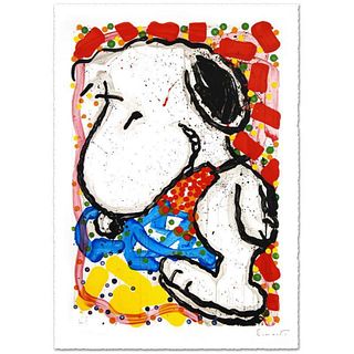 Hip Hop Hound Limited Edition Hand Pulled Original Lithograph (30" x 47") by Renowned Charles Schulz Protege, Tom Everhart. Numbered and Hand Signed b