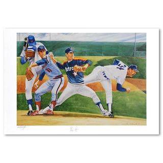 David Harrington, "Nolan Ryan" Limited Edition Lithograph, Numbered and Hand Signed by the Artist and Nolan Ryan with Letter of Authenticity.