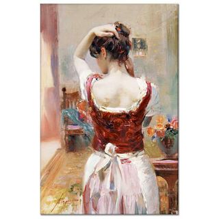 Pino (1939-2010), "Isabella" Artist Embellished Limited Edition on Canvas, AP Numbered and Hand Signed with Certificate of Authenticity.