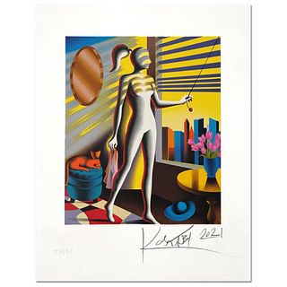 Mark Kostabi, "New Day" Hand Signed Limited Edition Serigraph with COA