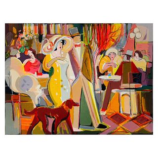 Isaac Maimon, "Romantic Evening" Limited Edition Serigraph, Numbered and Hand Signed with Letter of Authenticity.