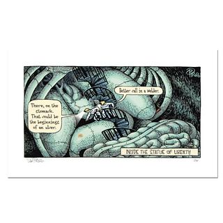 Bizarro, "Inside Liberty" Numbered Limited Edition Hand Signed by creator Dan Piraro; Letter of Authenticity.
