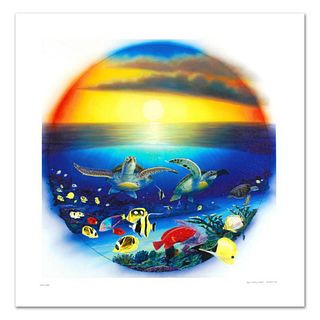 Sea Turtle Reef Limited Edition Giclee on Canvas by Renowned Artist Wyland, Numbered and Hand Signed with Certificate of Authenticity.