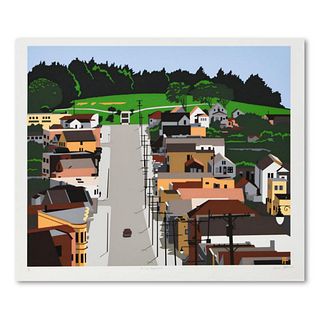 Armond Fields (1930-2008), "Old Neighborhood" Limited Edition Hand Pulled Original Serigraph, Numbered and Hand Signed with Letter of Authenticity.