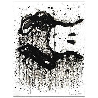 Watchdog 9 O'Clock Limited Edition Hand Pulled Original Lithograph by Renowned Charles Schulz Protege, Tom Everhart. Numbered and Hand Signed by the A