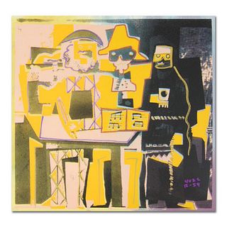 Ringo, "Three Musicians (Picasso Homage)" One-of-a-Kind Hand-Pulled Silkscreen and Mixed Media Painting on Canvas, Hand Signed with Certificate of Aut