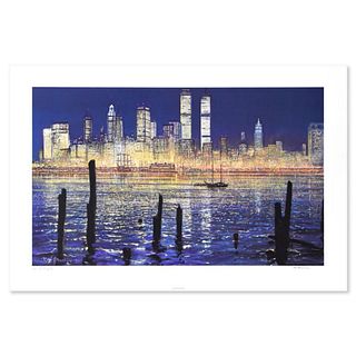 Peter Ellenshaw (1913-2007), "The Glisten of New York" Limited Edition Lithograph, Numbered and Hand Signed with Letter of Authenticity.