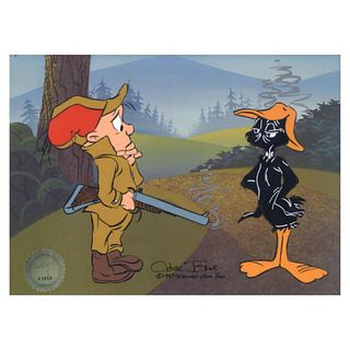 Chuck Jones "Daffy And Elmer: Beakhead" Hand Signed, Hand Painted Limited Edition Sericel.