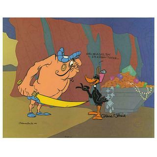 Chuck Jones "Daffy And Hassan: Call Me A Cab" Hand Signed, Hand Painted Limited Edition Sericel.