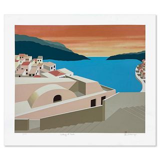William Schlesinger (1915-2011), "Village at Dusk" Limited Edition Serigraph, Numbered 7/200 and Hand Signed with Letter of Authenticity (Disclaimer)
