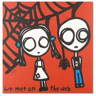 We Met on the Web Limited Edition Lithograph by Todd Goldman, Numbered and Hand Signed with Certificate of Authenticity.