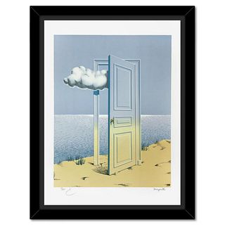 Rene Magritte 1898-1967 (After), "La Victoire" Framed Limited Edition Lithograph, Estate Signed and Numbered 21/275 with Certificate of Authenticity.
