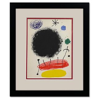 Joan Miro (1893-1983), Framed Lithograph with Letter of Authenticity.