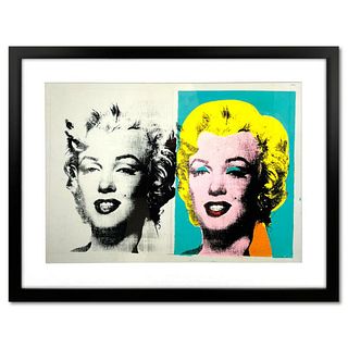 Andy Warhol (1928-1987), "Double Marilyn" Framed Poster on Paper with Letter of Authenticity