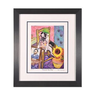 Nelson De La Nuez, "Vincent Van Dog" Framed Limited Edition Artist Proof, Numbered and Hand Signed with Letter of Authenticity.