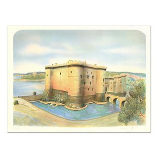 Rolf Rafflewski, "Chateau de Tarascon" Limited Edition Lithograph, Numbered and Hand Signed.