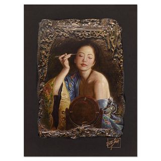 George Tsui, "Painting Eyebrow" Limited Edition Chiarograph, Numbered and Hand Signed with Letter of Authenticity.